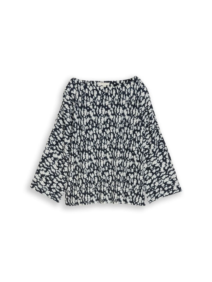 Crinkle T-Shirt mit Fledermausärmeln