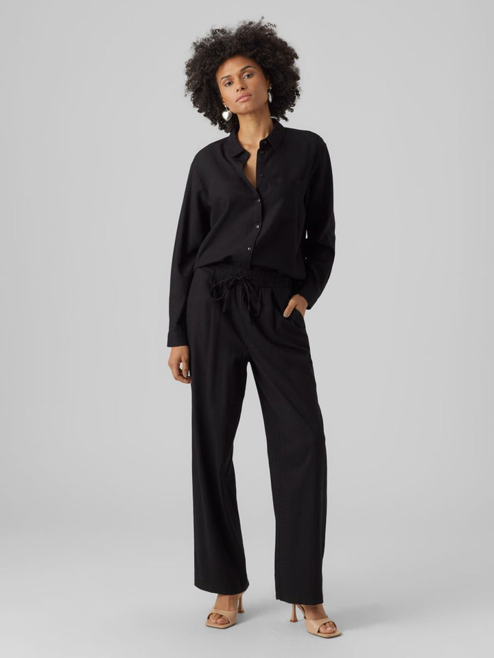 VMJESMILO LIN HW WIDE PANTS WVN NOOS