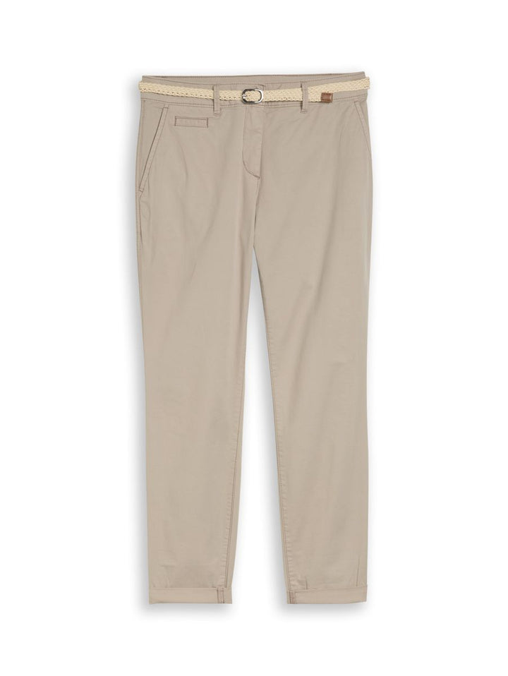 Slim Chino Hose mit Gürtel
