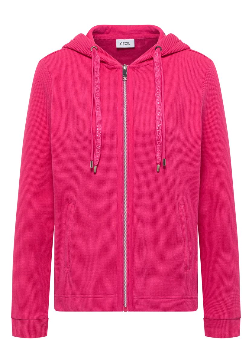 Langarm Jacke mit Kapuze und Taschen