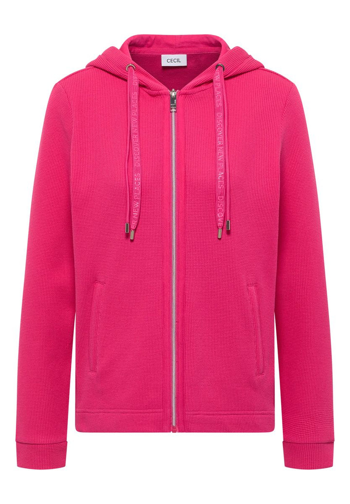 Langarm Jacke mit Kapuze und Taschen