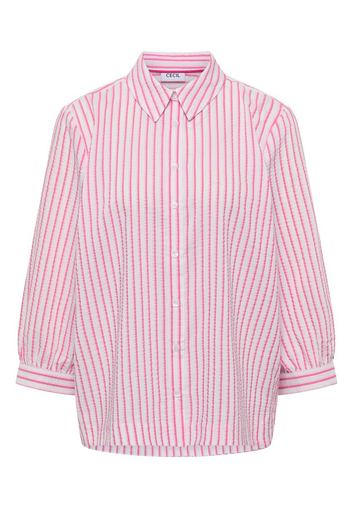 Bluse in Seersucker Qualität