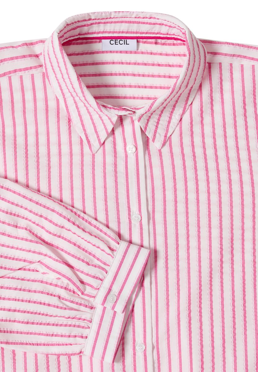 Bluse in Seersucker Qualität
