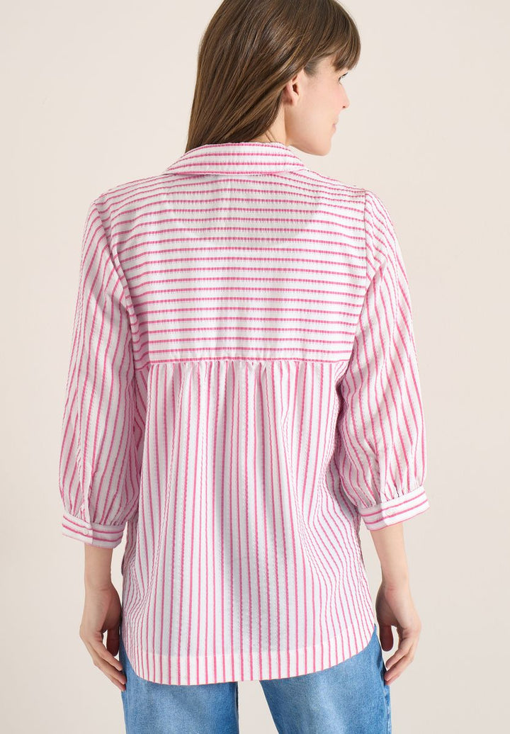 Bluse in Seersucker Qualität