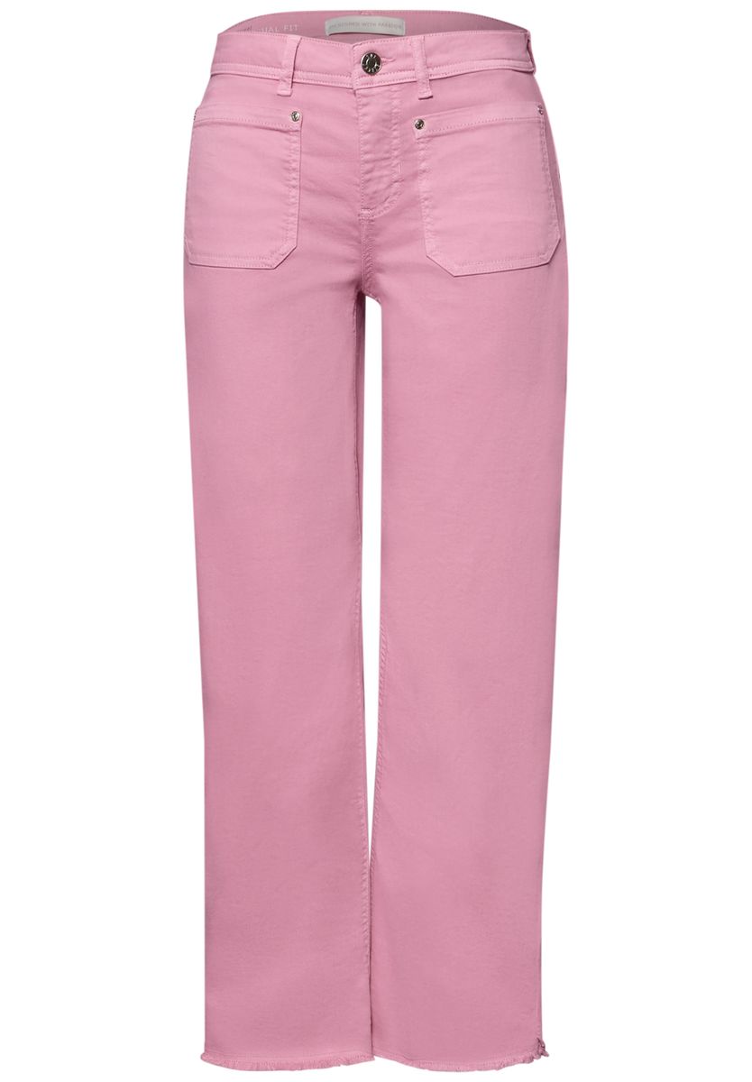 Straight Leg Jeans mit Saumdetail
