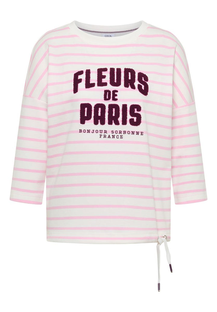 3/4-Arm Shirt mit Wording Artwork