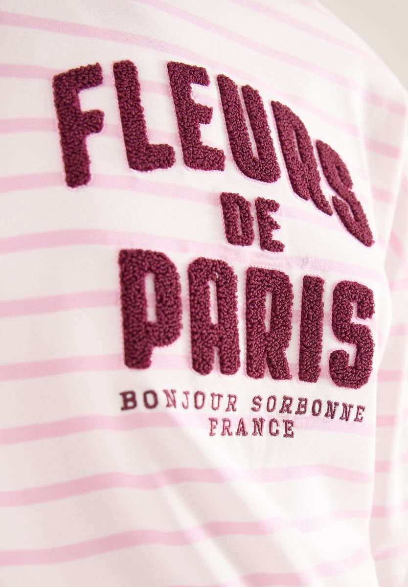 3/4-Arm Shirt mit Wording Artwork
