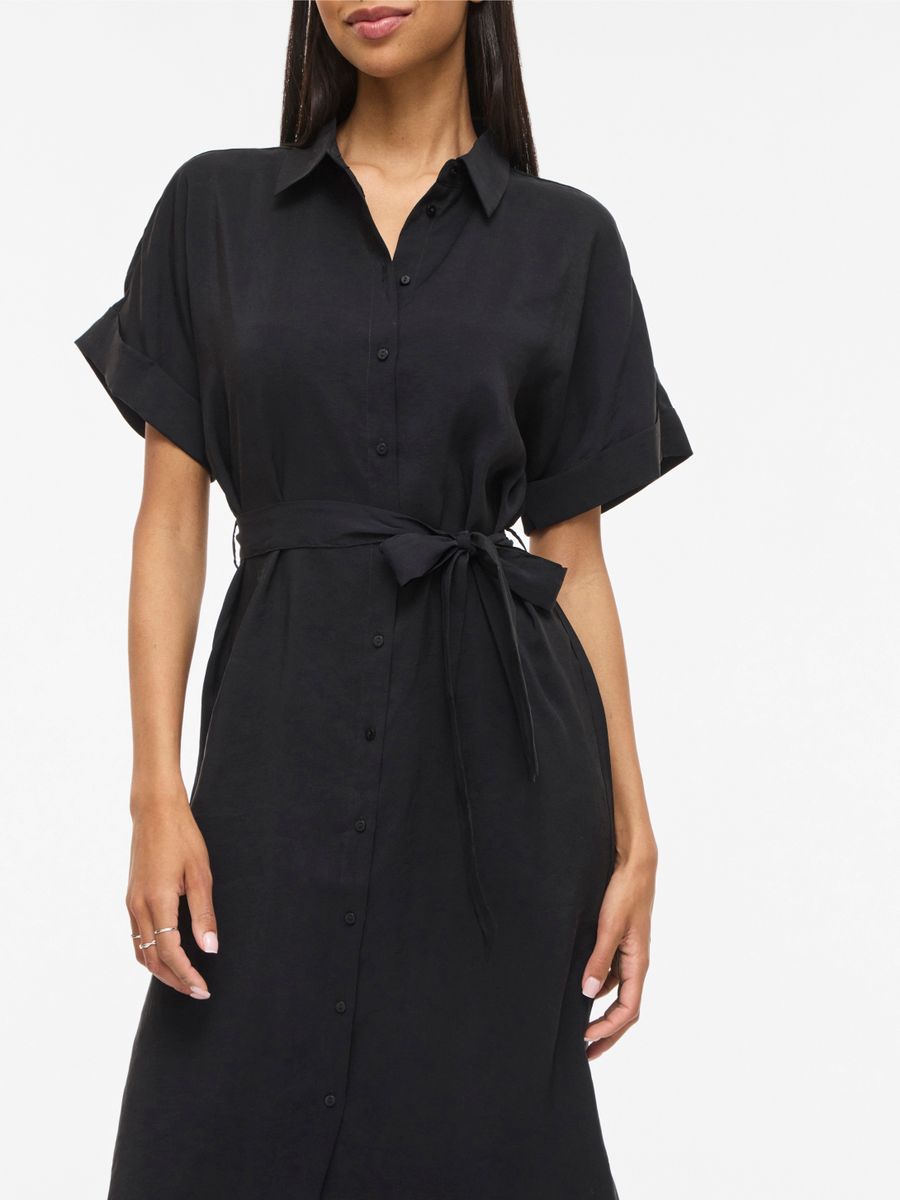 VIHULA S/S MIDI SHIRT DRESS - NOOS