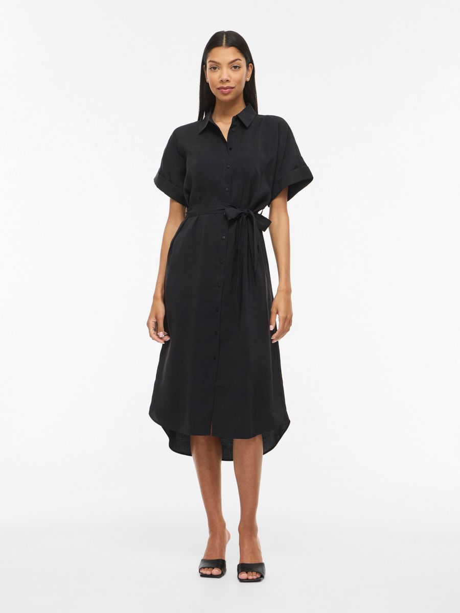 VIHULA S/S MIDI SHIRT DRESS - NOOS