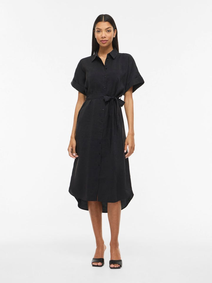 VIHULA S/S MIDI SHIRT DRESS - NOOS