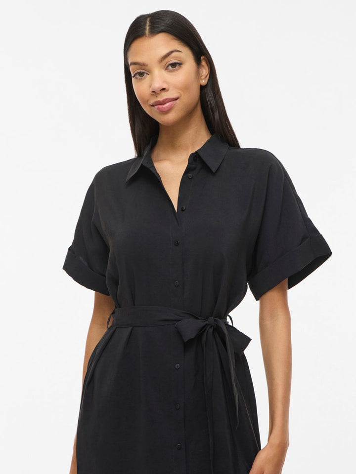 VIHULA S/S MIDI SHIRT DRESS - NOOS