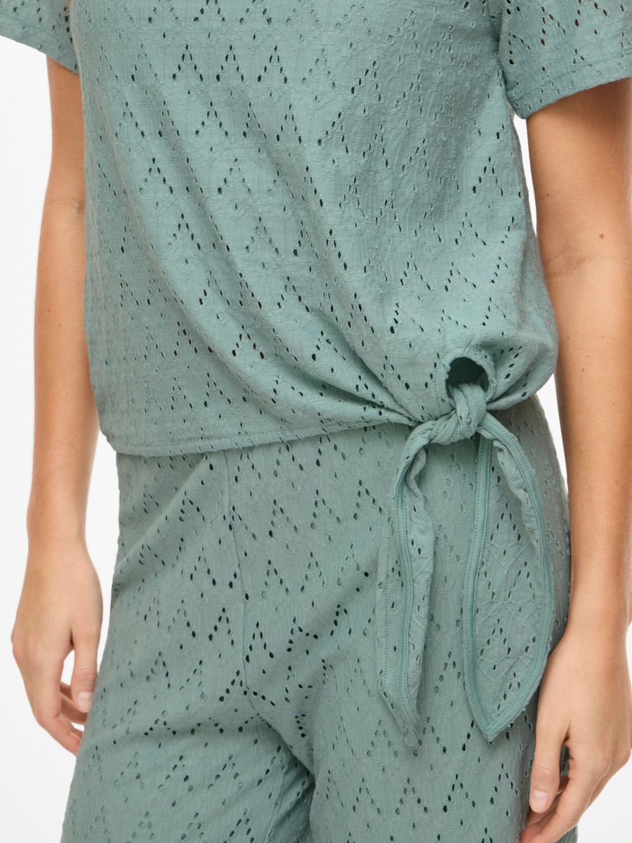 VIAMALINA OPEN O-NECK S/S TOP/VOL/PB