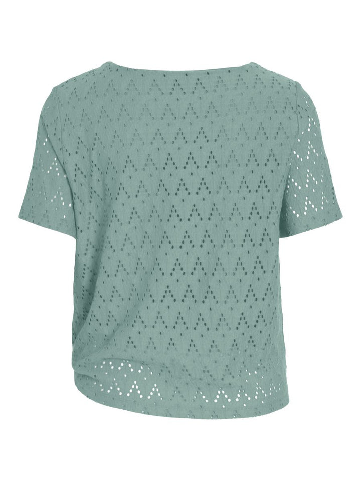 VIAMALINA OPEN O-NECK S/S TOP/VOL/PB