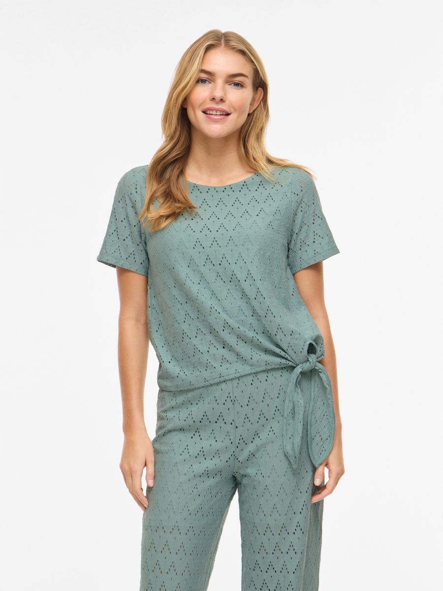 VIAMALINA OPEN O-NECK S/S TOP/VOL/PB