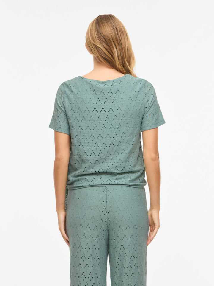 VIAMALINA OPEN O-NECK S/S TOP/VOL/PB