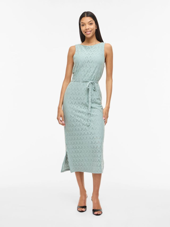 VIAMALINA S/L MIDI DRESS/VOL/PB