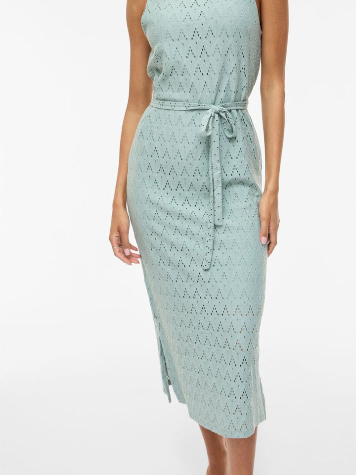 VIAMALINA S/L MIDI DRESS/VOL/PB