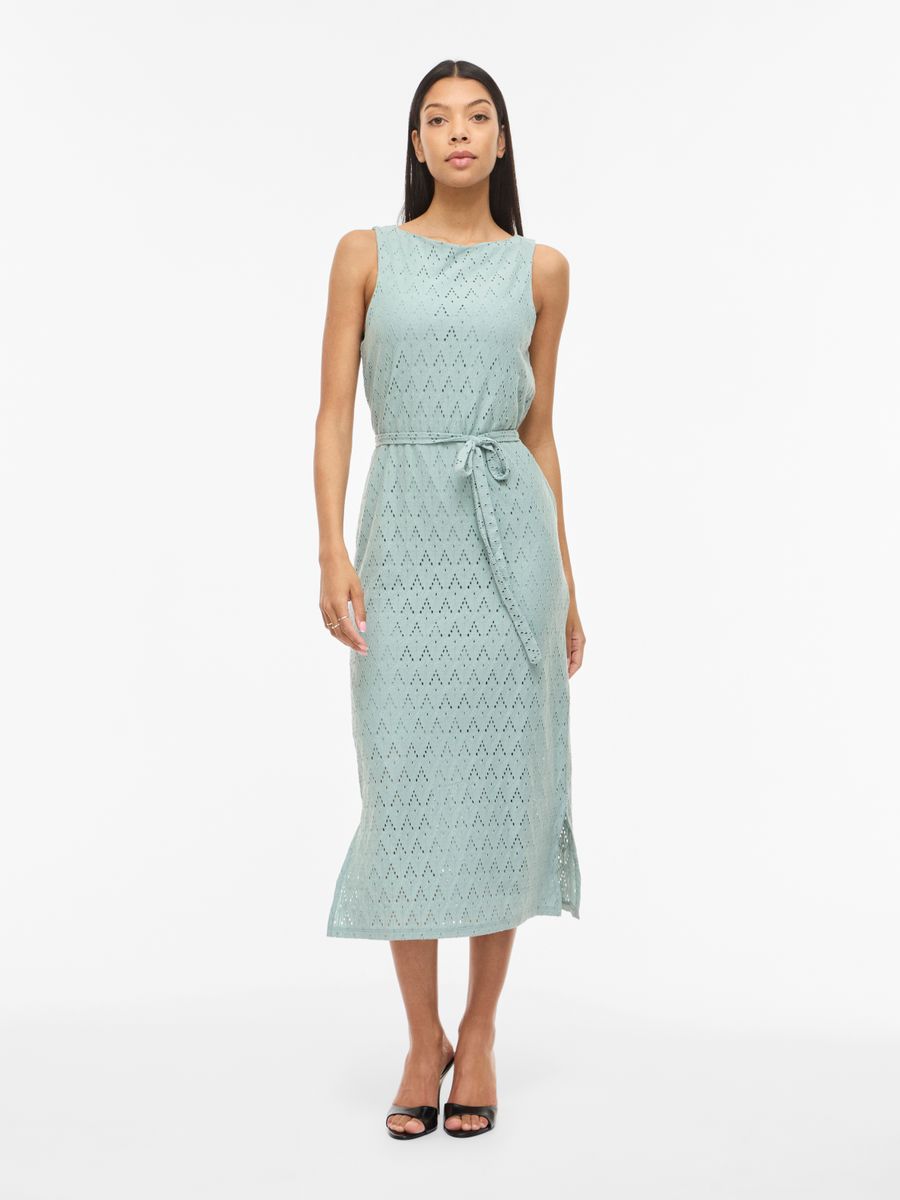 VIAMALINA S/L MIDI DRESS/VOL/PB