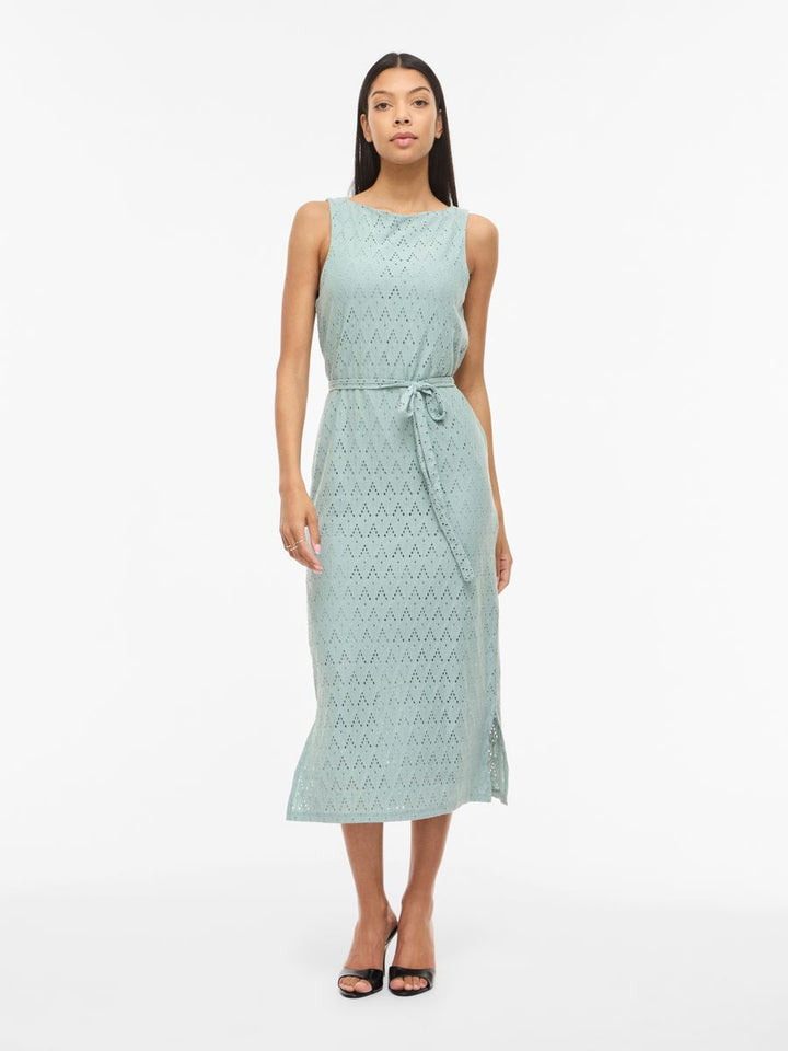 VIAMALINA S/L MIDI DRESS/VOL/PB