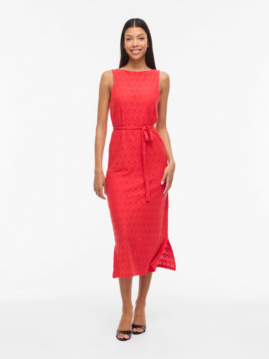 VIAMALINA S/L MIDI DRESS/VOL/PB