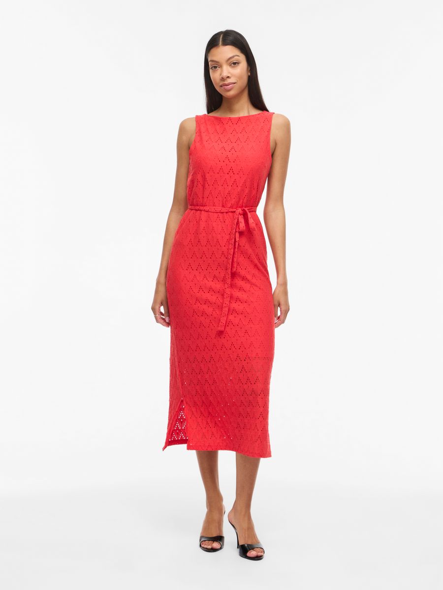 VIAMALINA S/L MIDI DRESS/VOL/PB