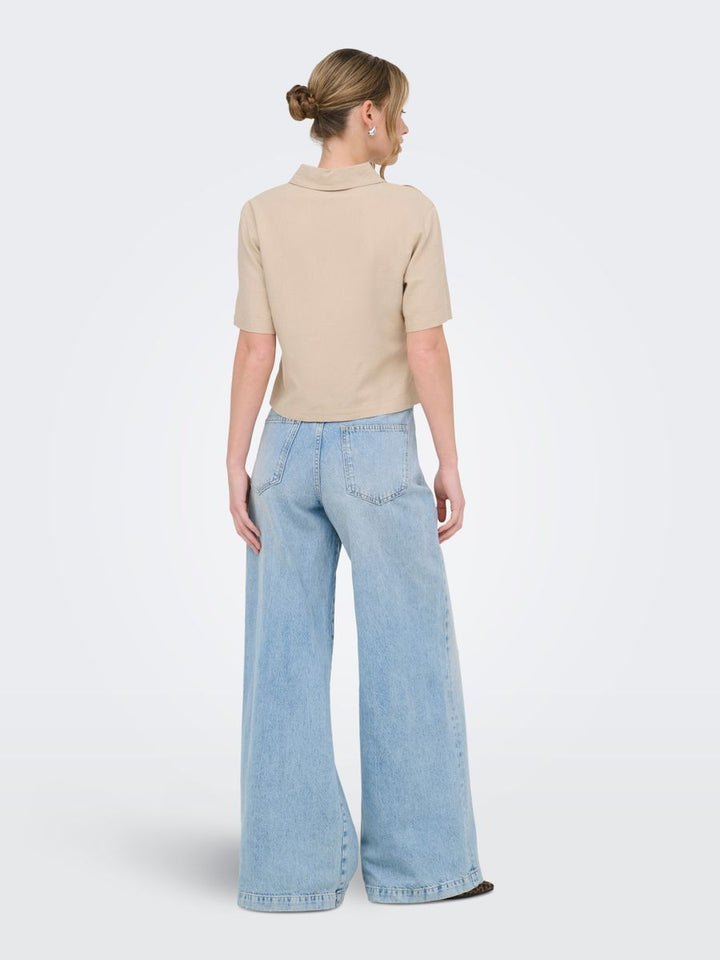 ONLGOA S/S LINEN BL SHIRT CC PNT