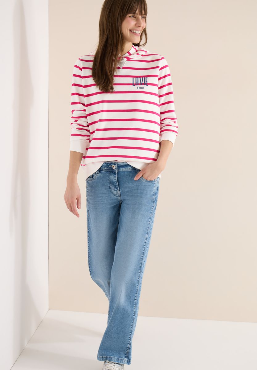 Sweatshirt mit Kapuze und Chestprint