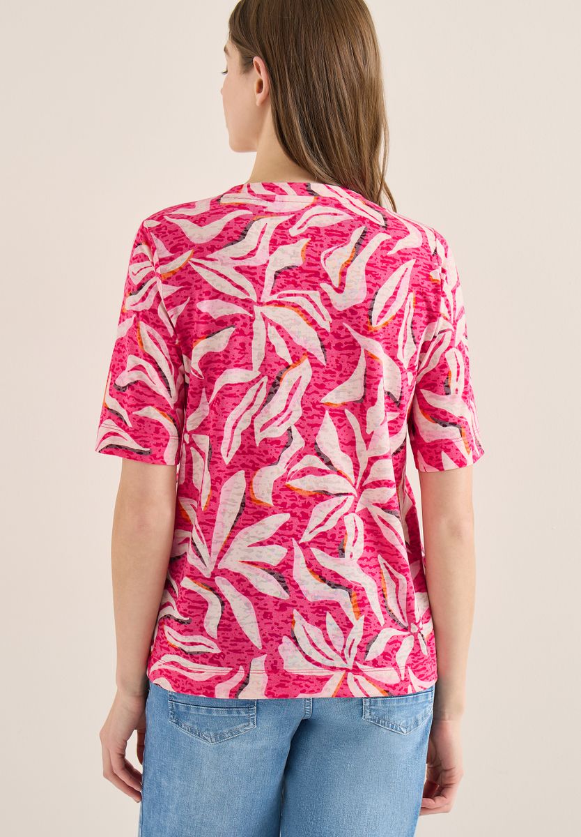 Kurzarm T-Shirt im Ausbrenner-Look