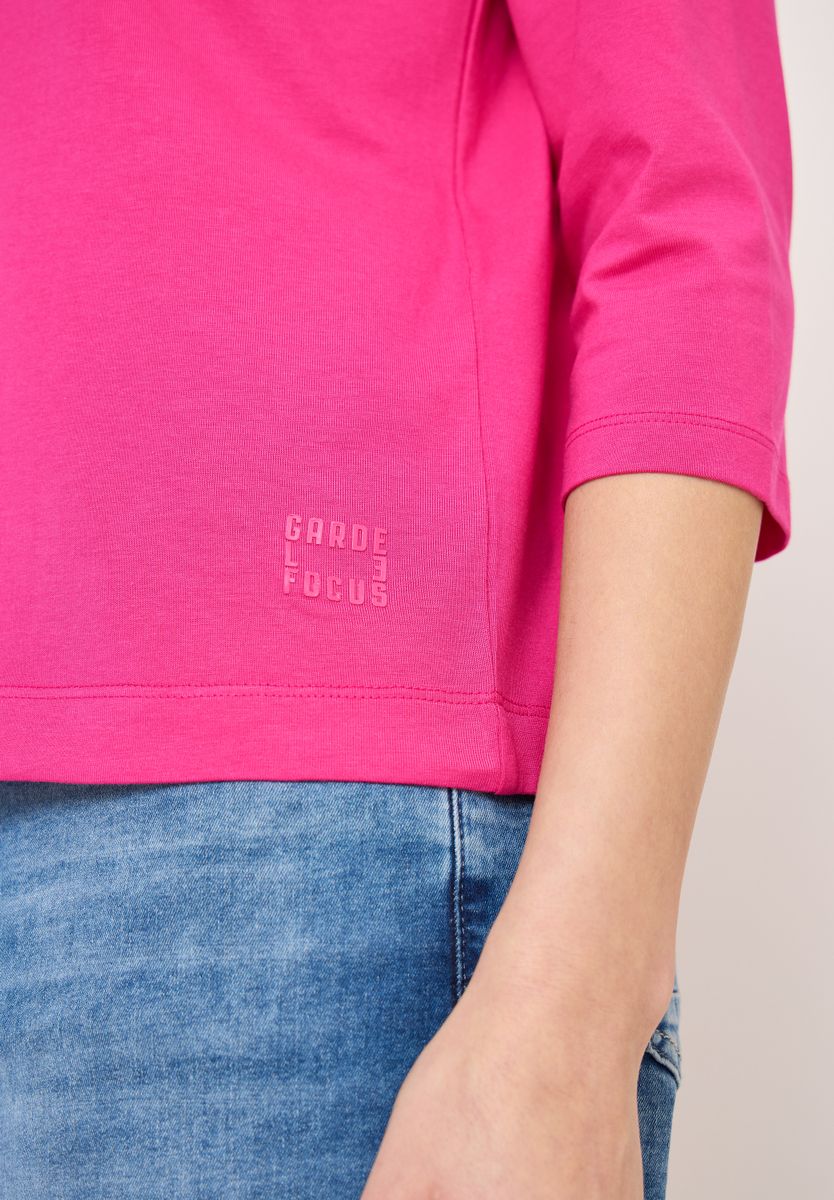 3/4-Arm Shirt mit Split Neck