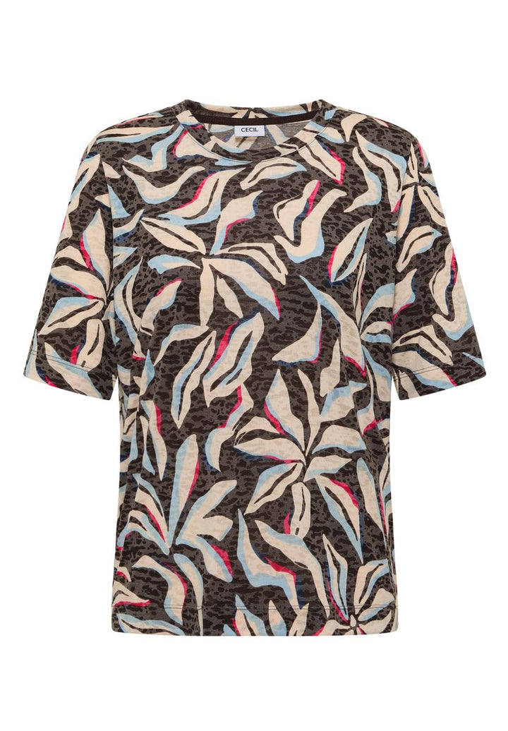 Kurzarm T-Shirt im Ausbrenner-Look
