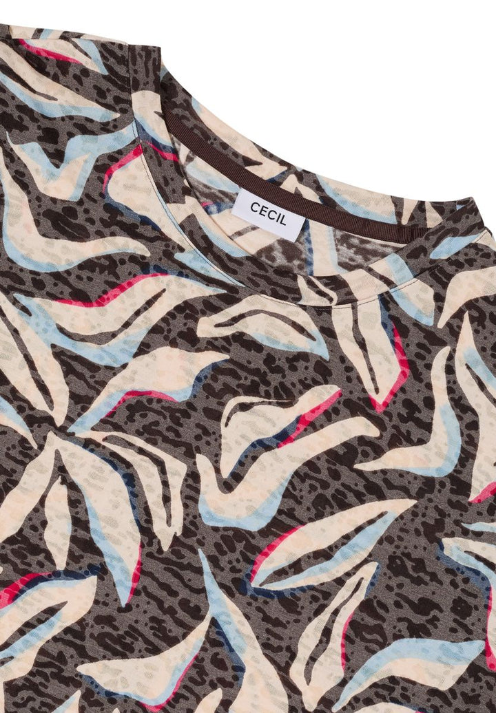 Kurzarm T-Shirt im Ausbrenner-Look