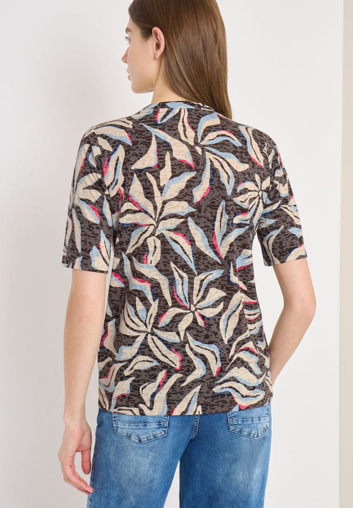 Kurzarm T-Shirt im Ausbrenner-Look