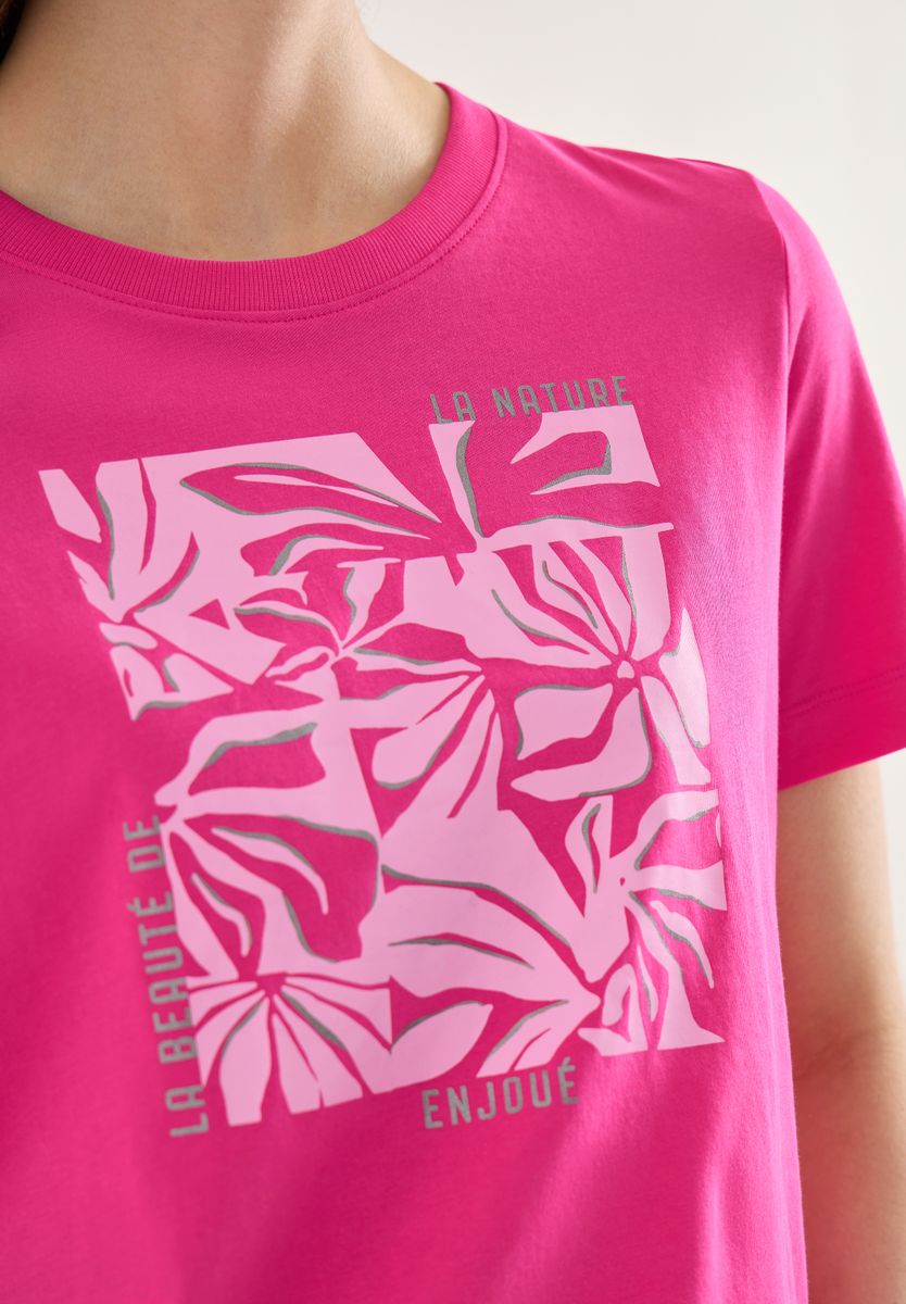 T-Shirt mit Rundhals und Frontprint