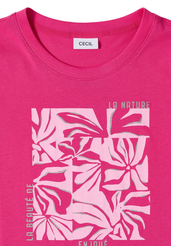 T-Shirt mit Rundhals und Frontprint
