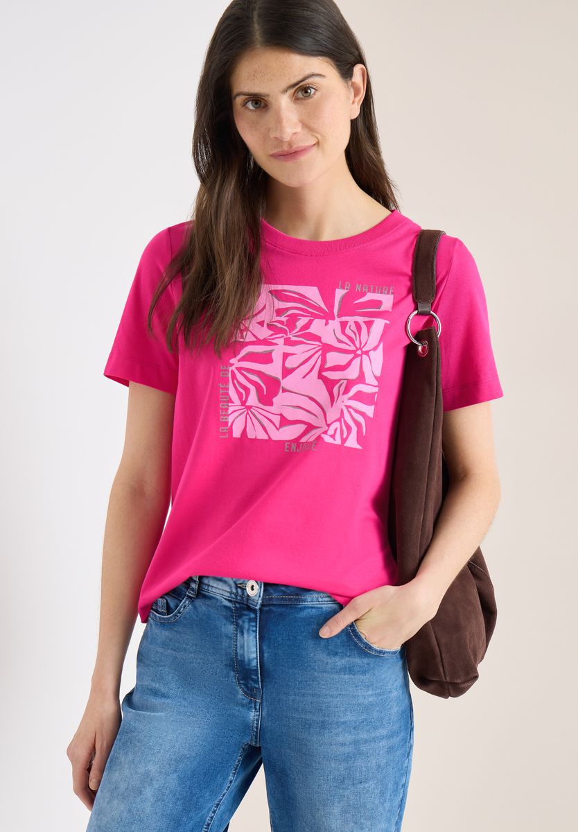 T-Shirt mit Rundhals und Frontprint