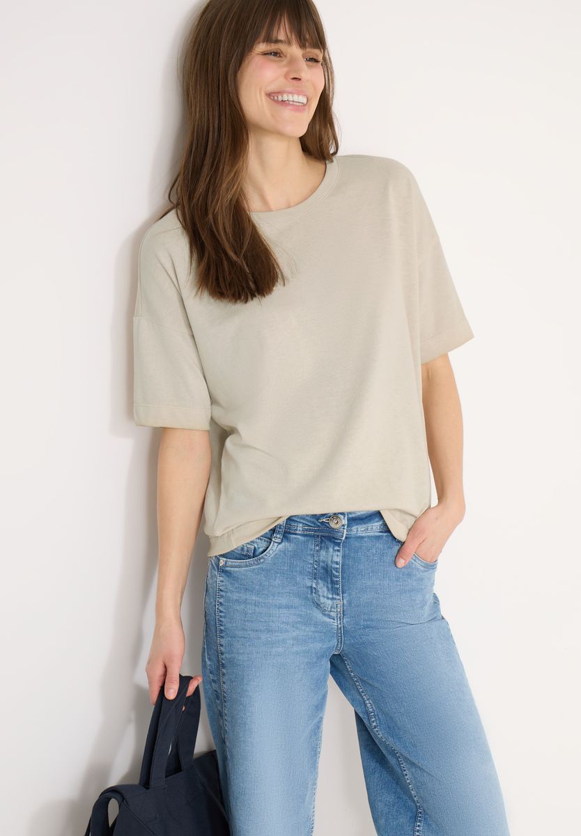Kurzarm T-Shirt in Garment Dye Optik