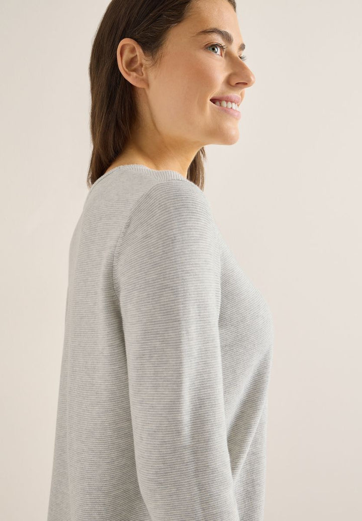 3/4-Arm Pullover mit Struktur