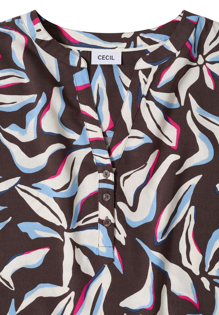 Kurzarm Bluse mit floralem Muster
