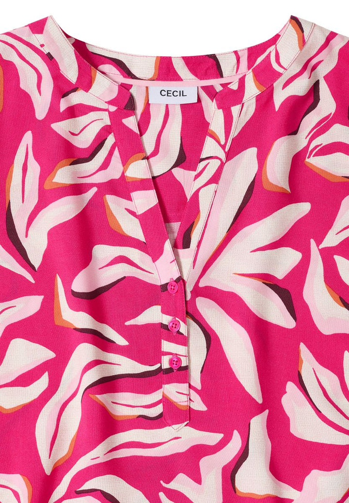 Kurzarm Bluse mit floralem Muster