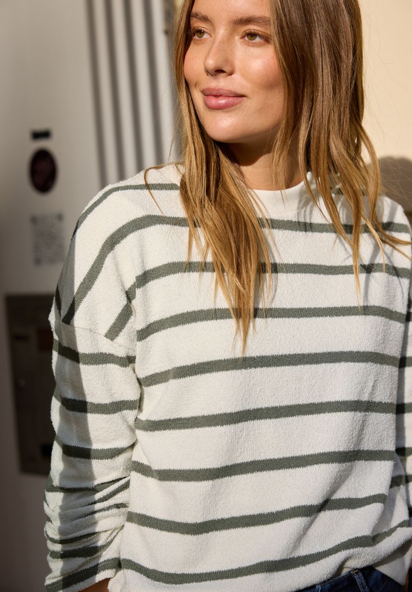 Langarm Shirt mit Rundhals im Loose Fit