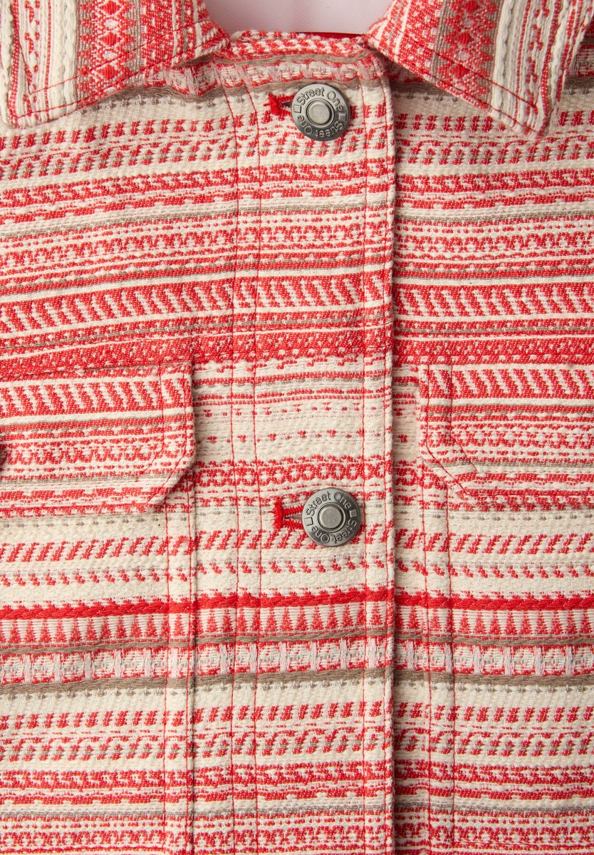 Jacke mit Streifen in Bouclé Qualität