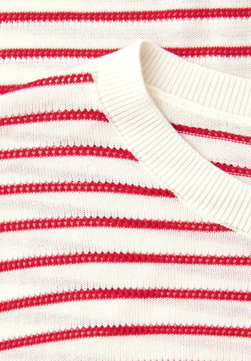 Kurzarm Pullover mit Rundhals