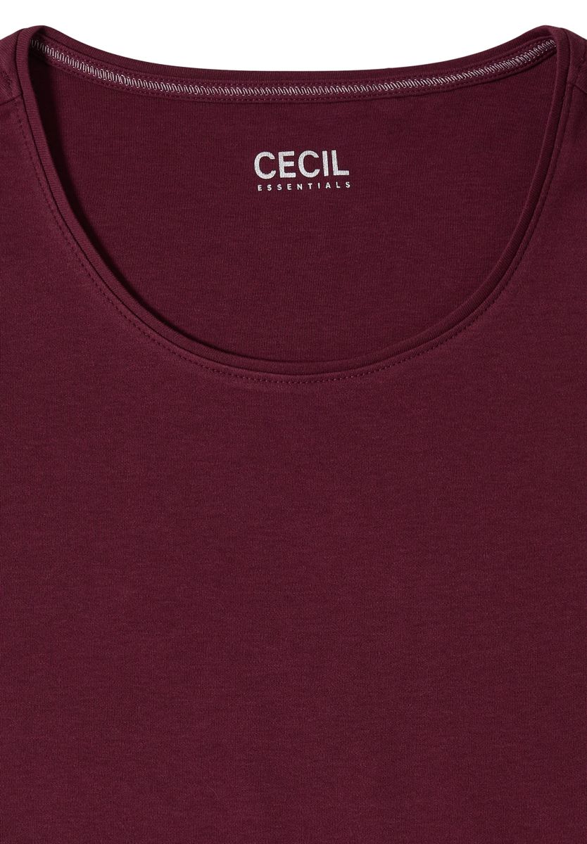Basic T-Shirt mit Rundhals in Unifarbe