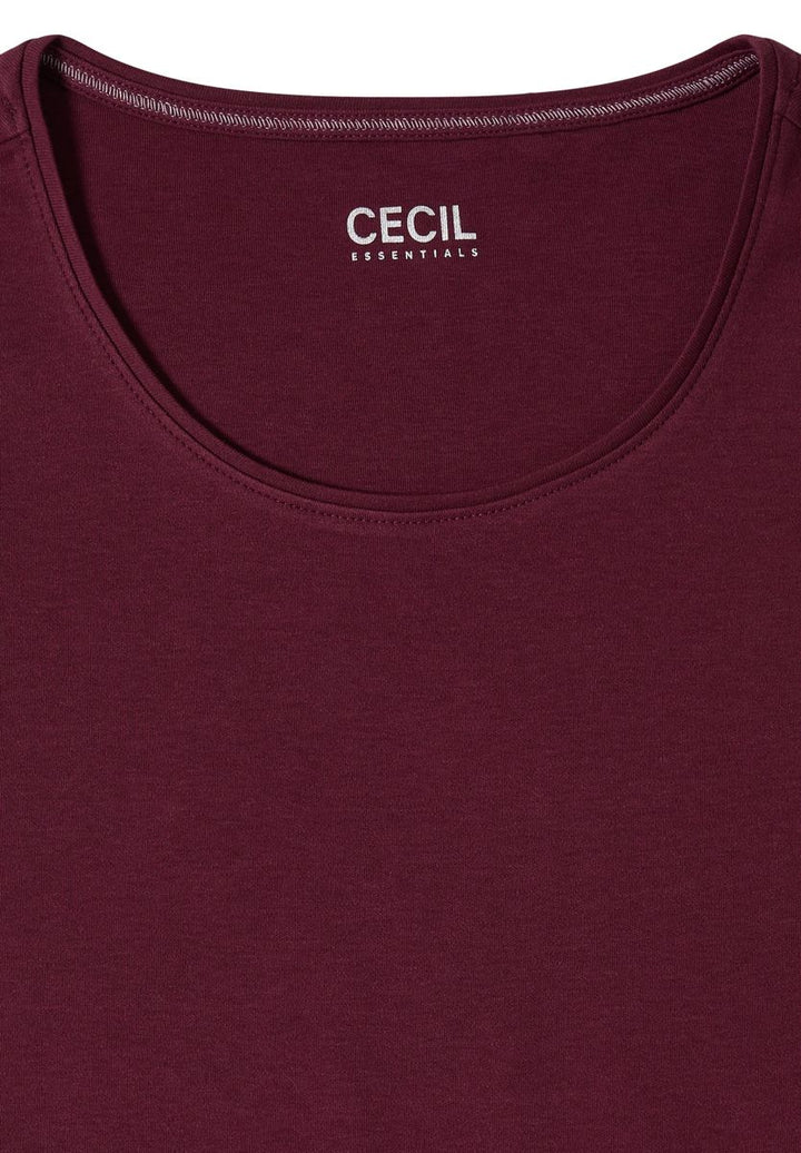 Basic T-Shirt mit Rundhals in Unifarbe