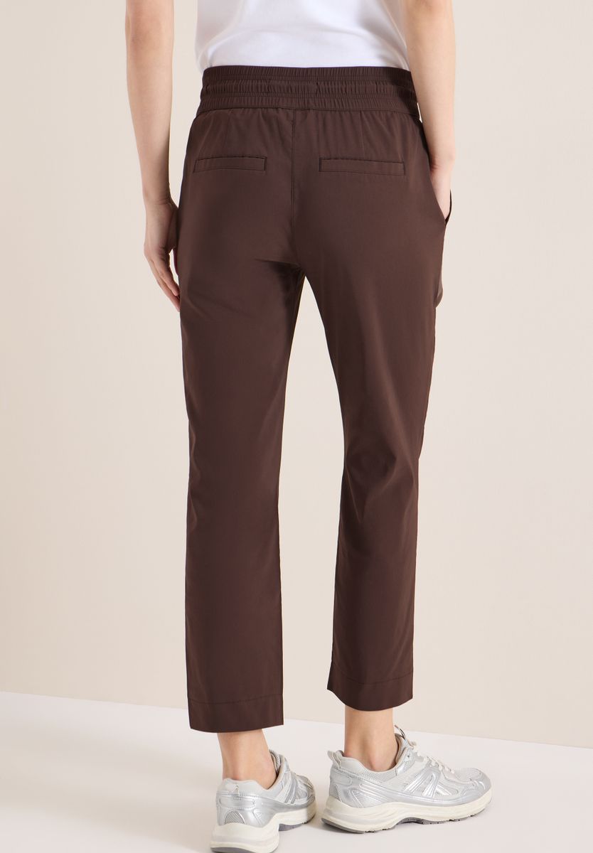 Mid Waist Slim Leg Hose im Casual Fit