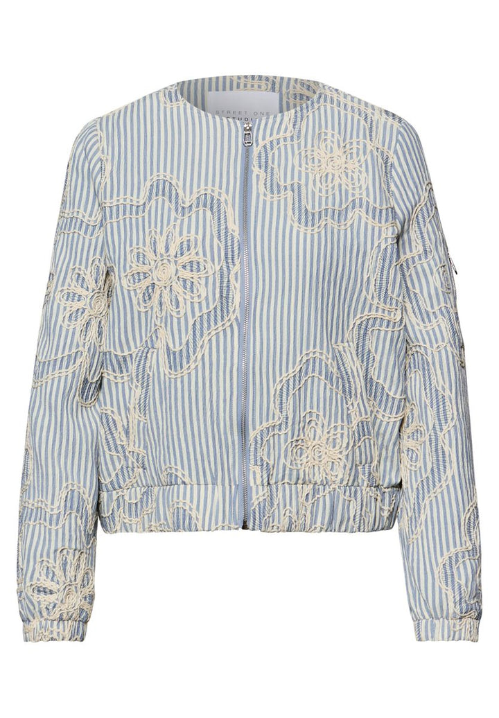 Blouson mit Streifen und Embroidery