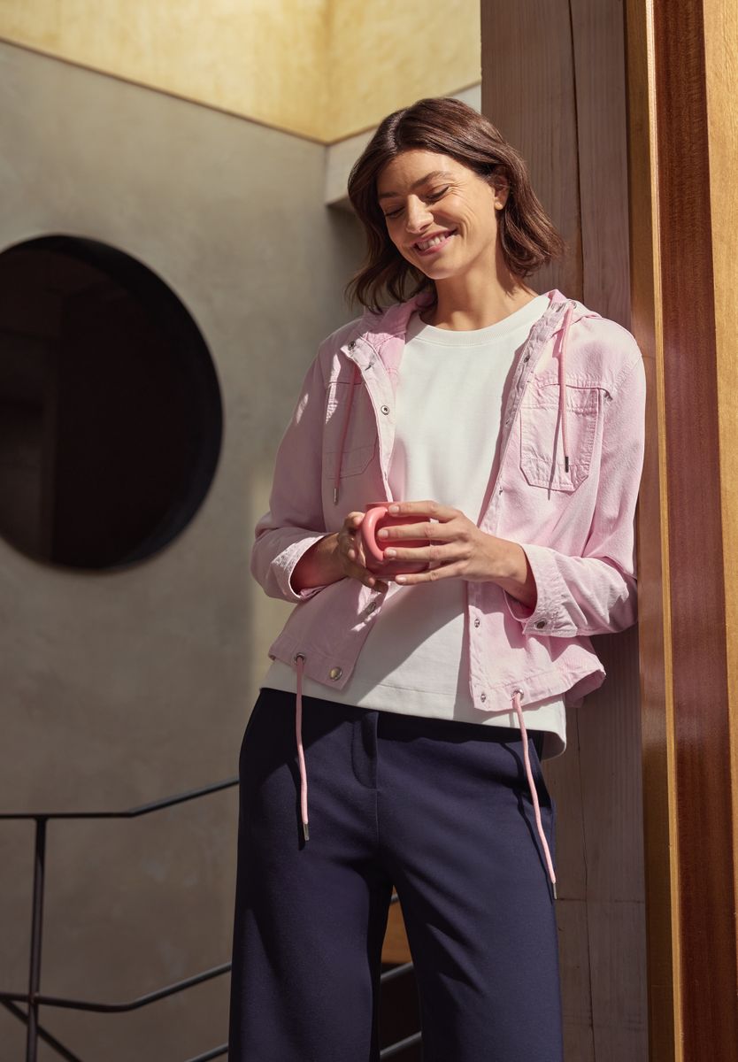 Overshirt mit Kapuze und Tunnelzug