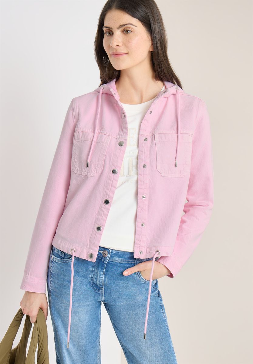 Overshirt mit Kapuze und Tunnelzug