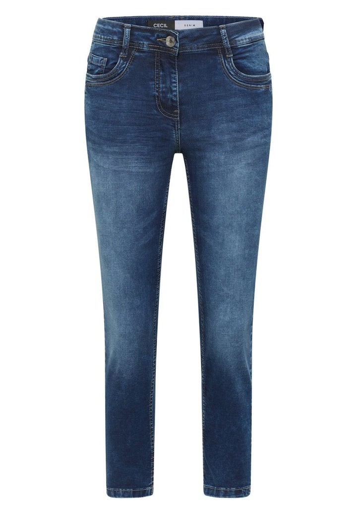 Mid Waist Slim Leg Jeans im Casual Fit