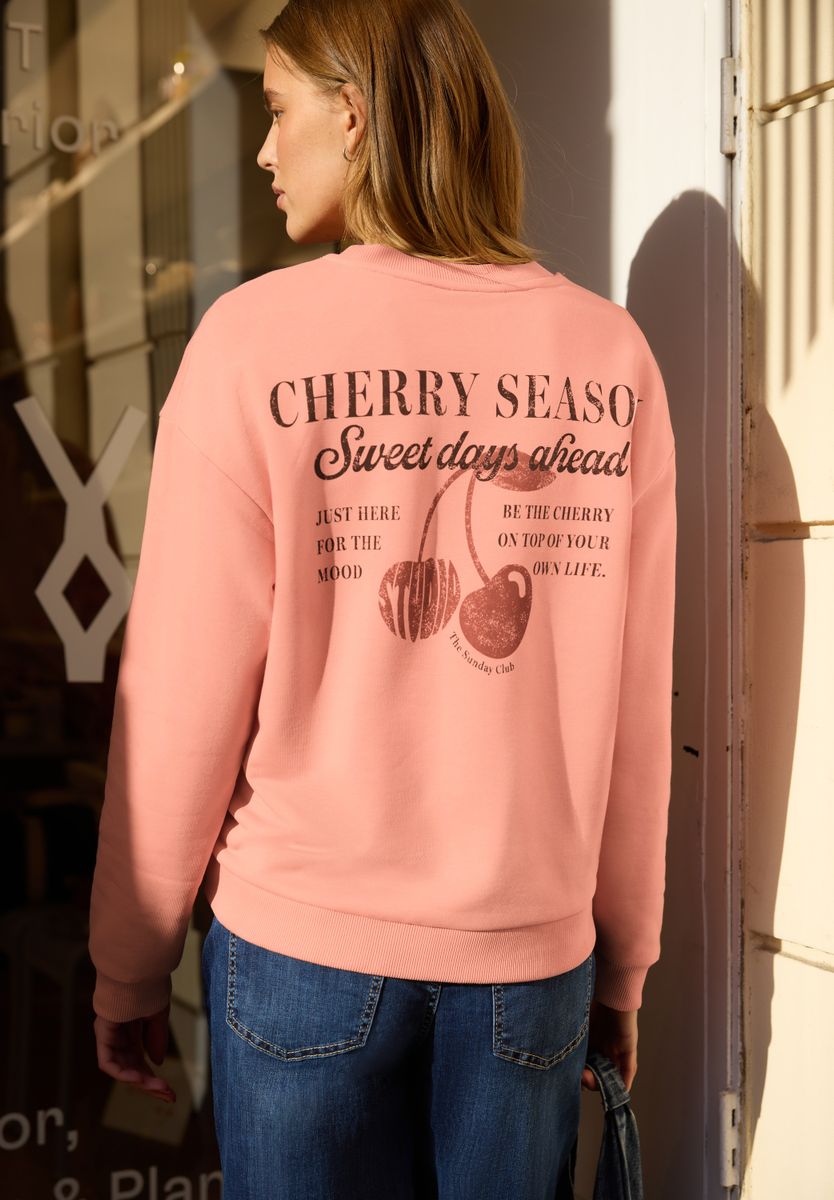 Langarm Sweatshirt mit Backprint